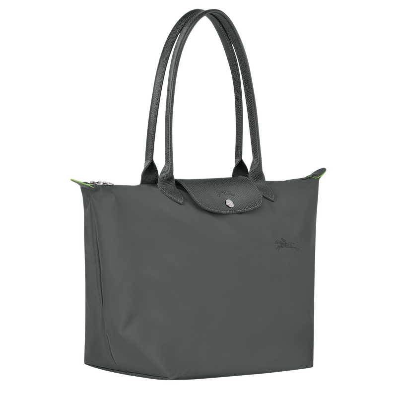 Le Pliage Green L Tote bag , Graphite - Recycled canvas  - View 3 of  6