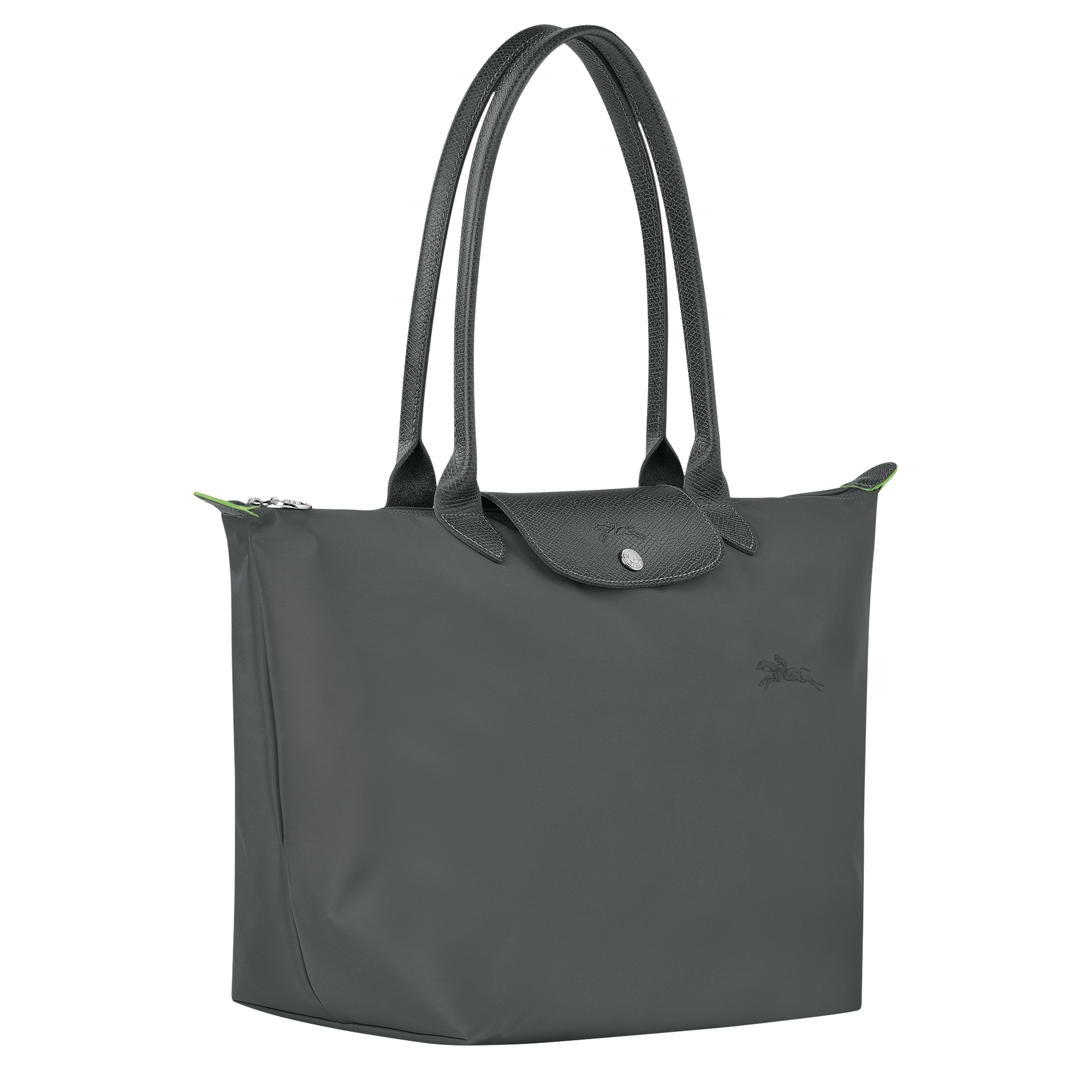 正規店買付【LONGCHAMP】かごバッグ L ダークグリーン ル プリアージュ® グリーン L ショルダーバッグ グラファイト