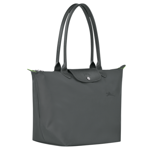 Le Pliage Green L Tote bag , Graphite - Recycled canvas - View 3 of  5