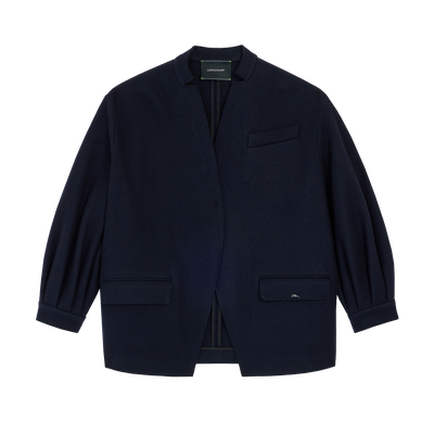 Jasje , Marineblauw - Wol laken