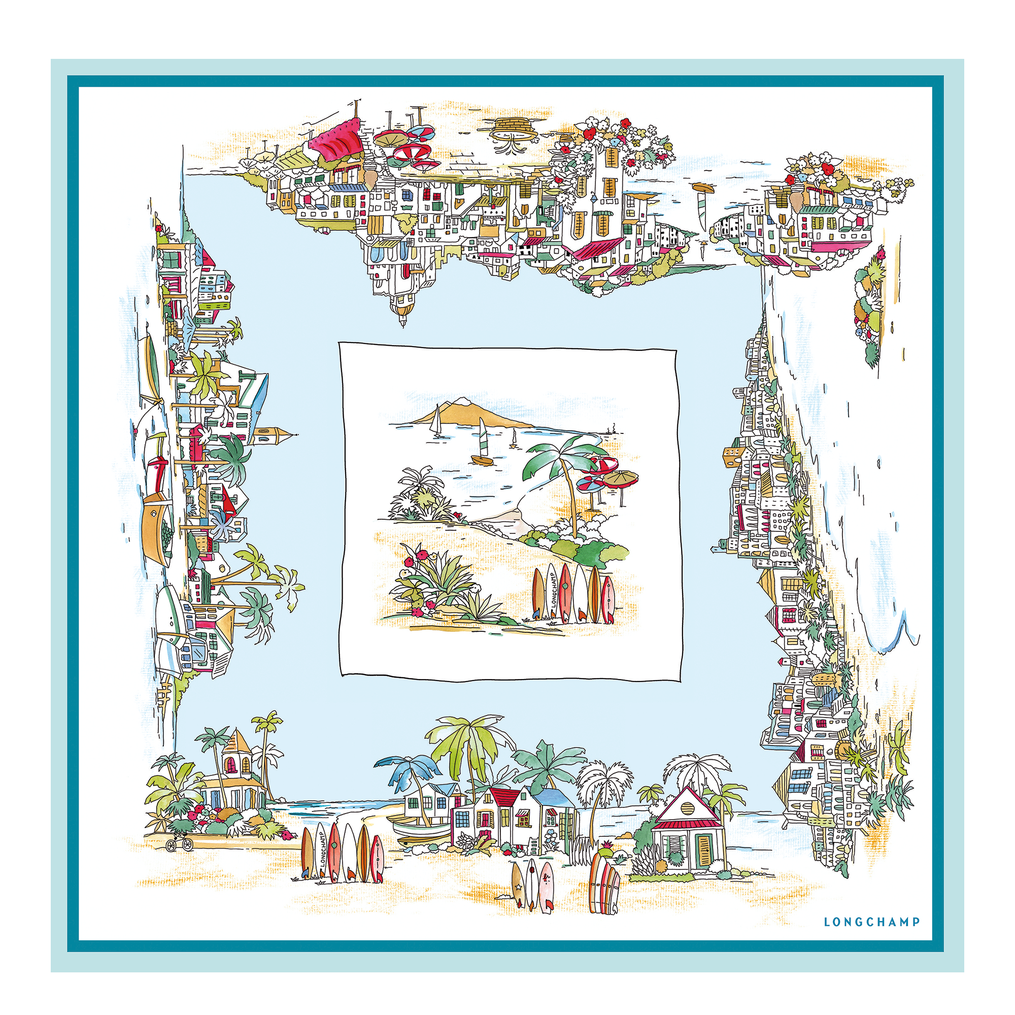 Vivement l'Et&eacute; Foulard di seta 70,  Cielo