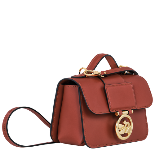 Box-Trot XS Crossbody bag , Mahogany - Leather - View 3 of 6