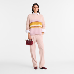 Le Pliage Green Pouch with handle , Pomegranate - Recycled canvas