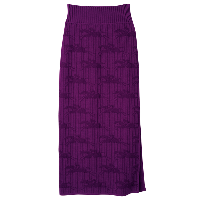 半身裙 , 紫色 - 針織  - 查看 1 3