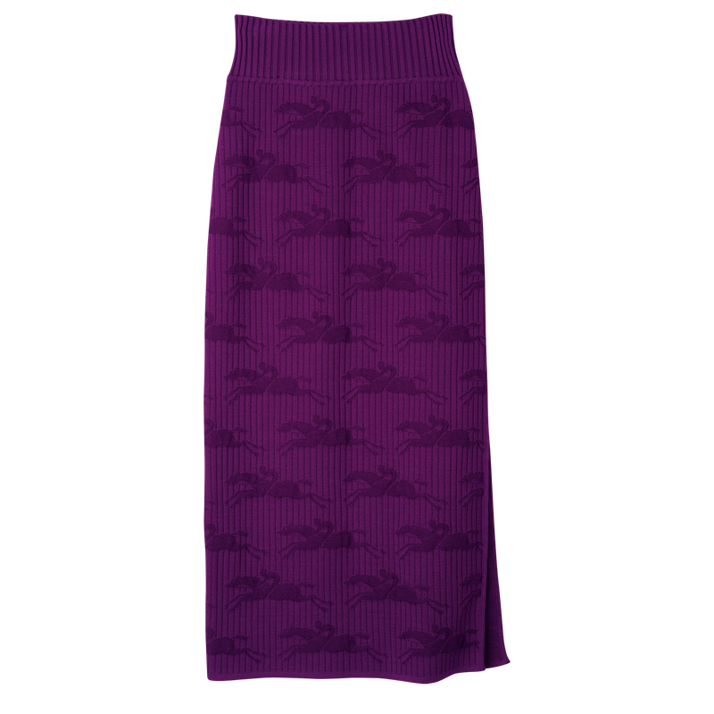 Midi skirt , Violet - Knit  - View 1 of  3