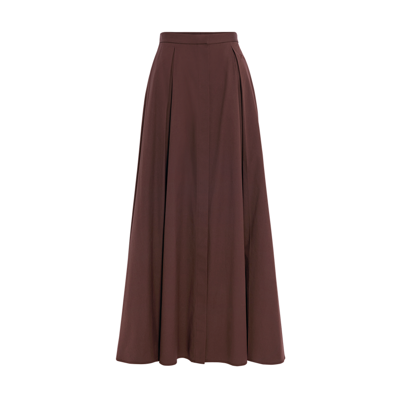 Mini-gonna , Popeline - Ebano  - View 1 of  5