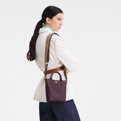 Épure XS Tote bag , Eggplant - Leather