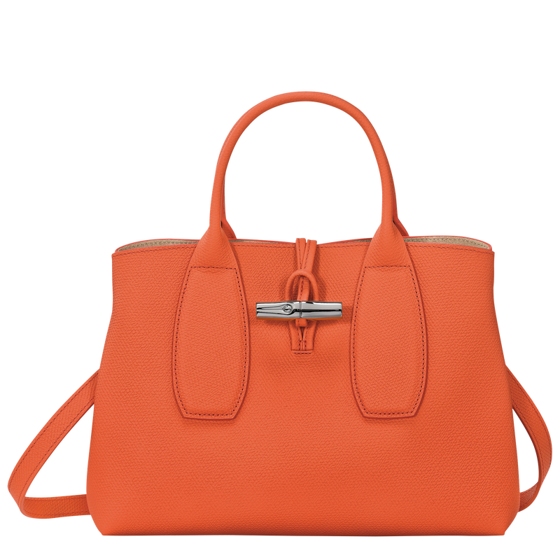 Roseau M Handbag , Orange - Leather  - View 1 of  6