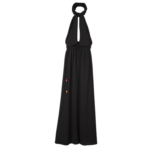 Robe longue , Crêpe - Noir - Vue 1 de 3