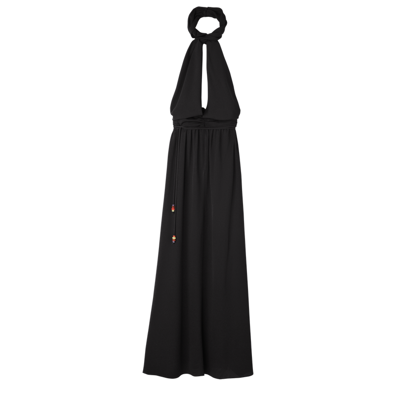 Robe longue , Crêpe - Noir  - Vue 1 de 3