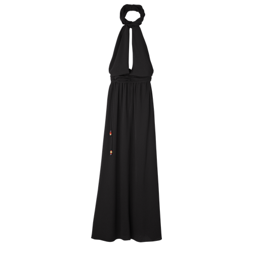 Robe longue , Crêpe - Noir - Vue 1 de 3