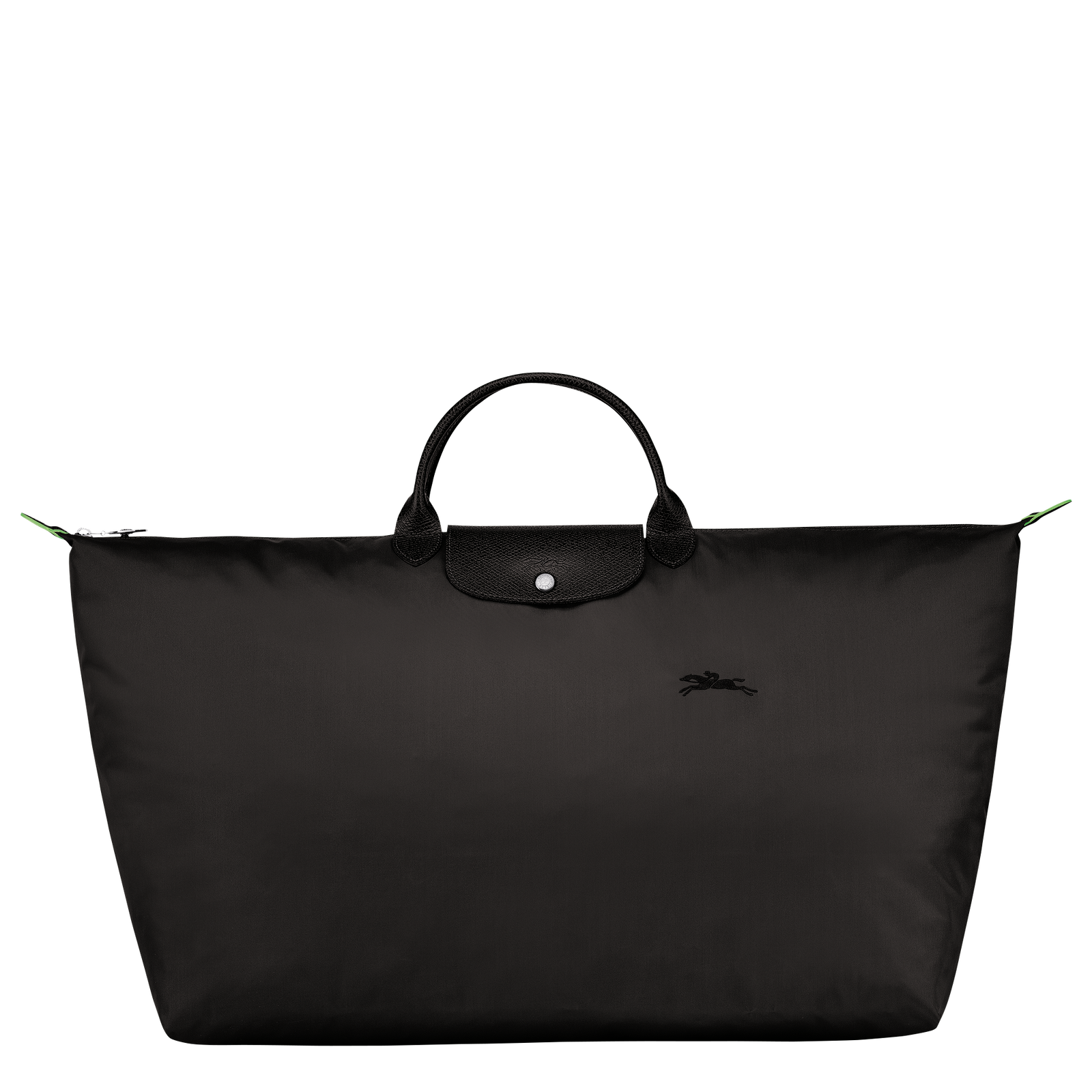 Sac de voyage M Le Pliage Green Toile recycl e Noir Longchamp FR
