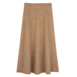 Midi skirt , Biscuit - Knit