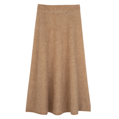 미디 스커트 , 비스킷 - 니트