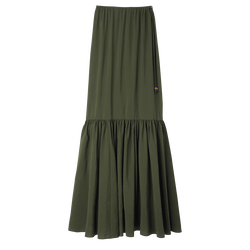 Long skirt , Khaki - Crepe