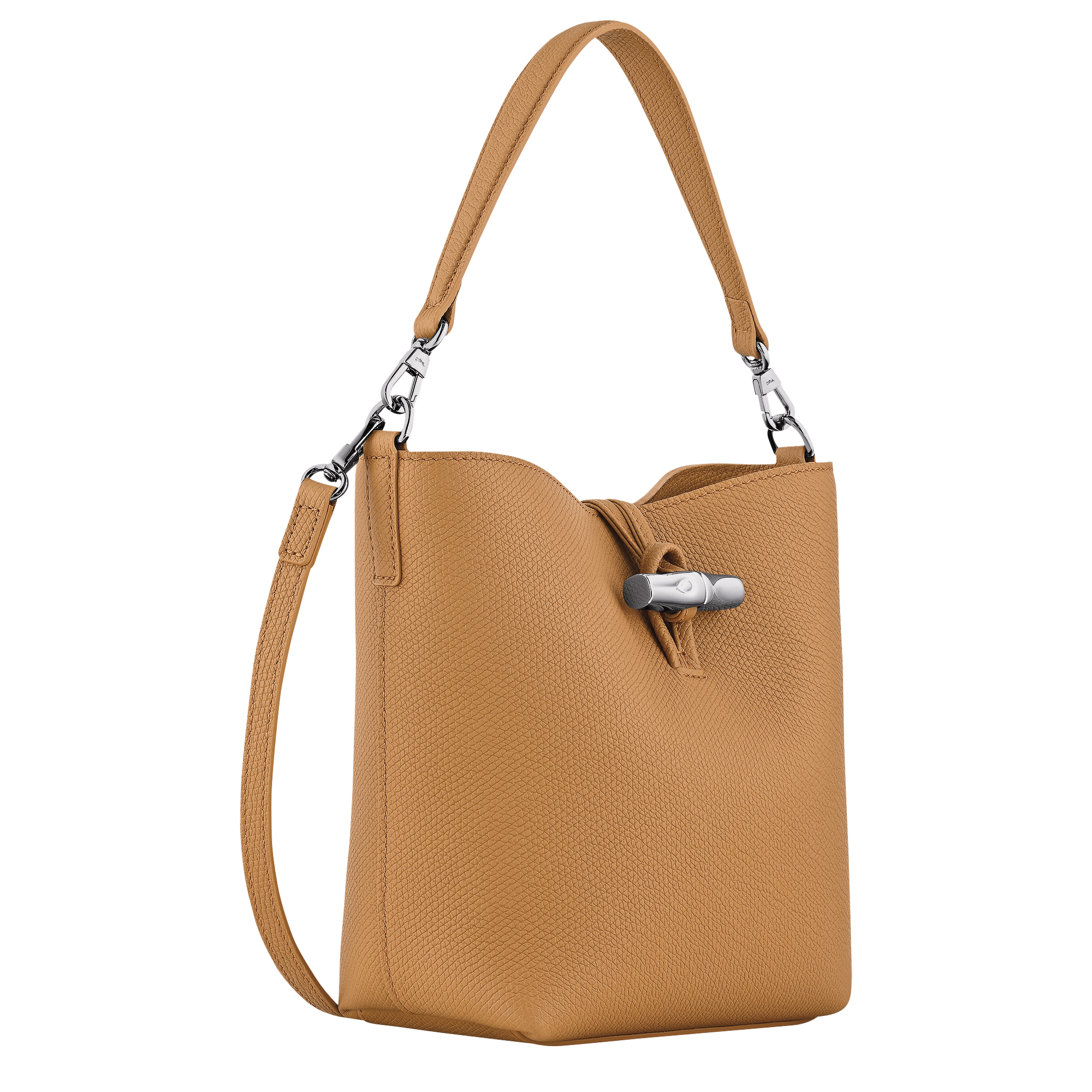 Bucket bag XS, Walnut - View 3 of
5 - zoom in Le Roseau Bucket bag XS, Walnut