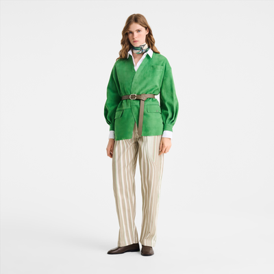 Veste , Cuir - Matcha