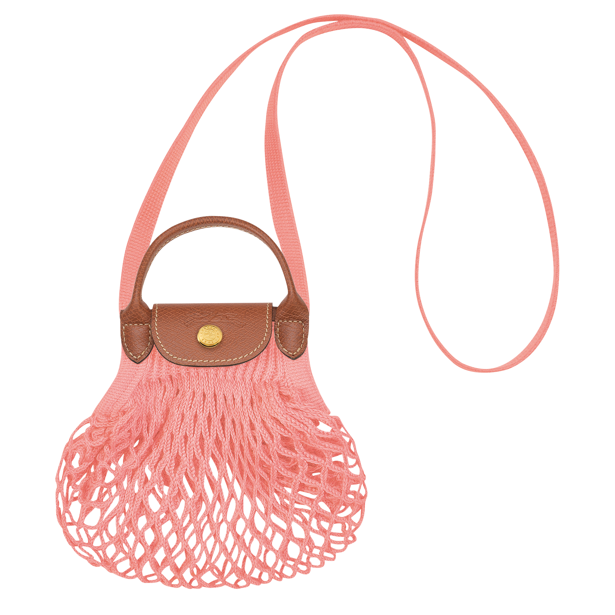 sac filet longchamp rose