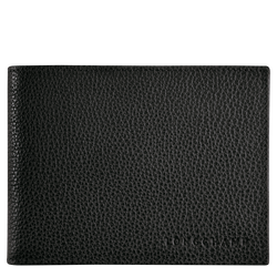 Le Foulonn&eacute; Wallet , Black - Leather