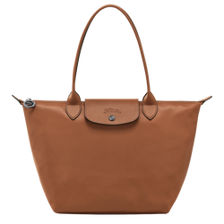 Le Pliage Xtra 系列 肩揹袋 M , 白蘭地酒色 - 皮革