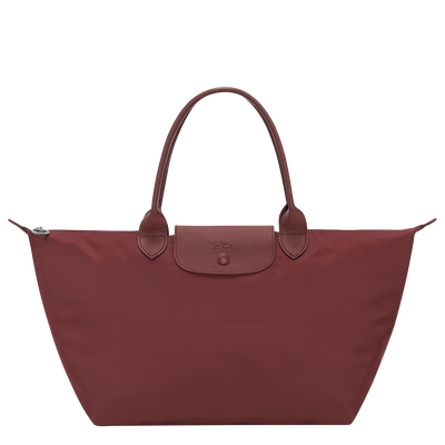 Le Pliage One L Handbag , Burgundy - Canvas