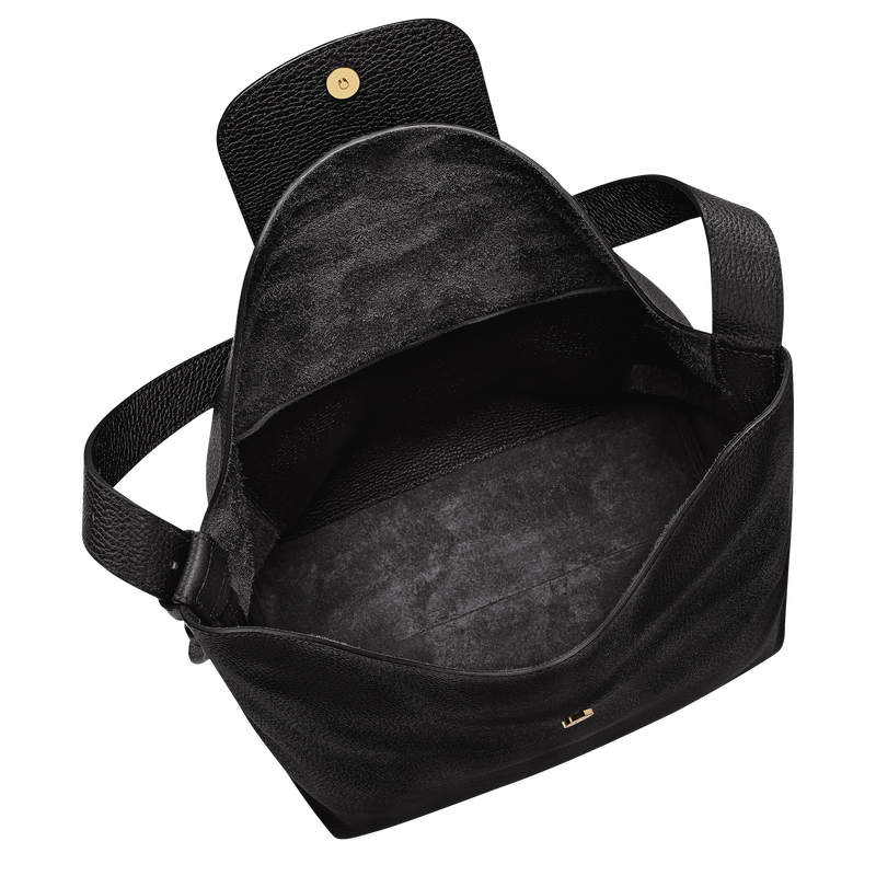Sac port&eacute; &eacute;paule L Le Cadence , Cuir - Noir  - Vue 4 de 5