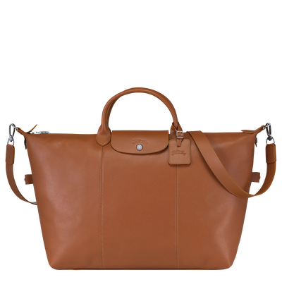 Sac de voyage L Le Foulonné , Cuir - Caramel