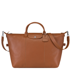 Le Foulonné S Travel bag , Caramel - Leather
