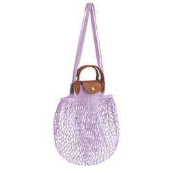 Le Pliage Filet L Mesh bag , Lilac - Canvas