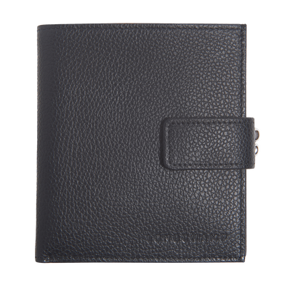 Le Foulonn&eacute; Compact wallet , Black - Leather
