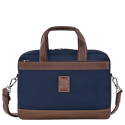 Boxford S Briefcase , Blue - Recycled canvas