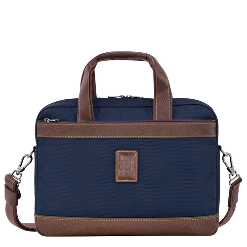 Boxford S Briefcase , Blue - Recycled canvas - View 1 of 5