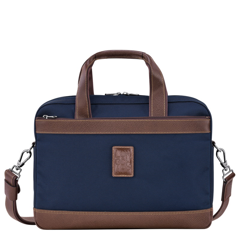 Boxford S Briefcase , Blue - Recycled canvas  - View 1 of  5