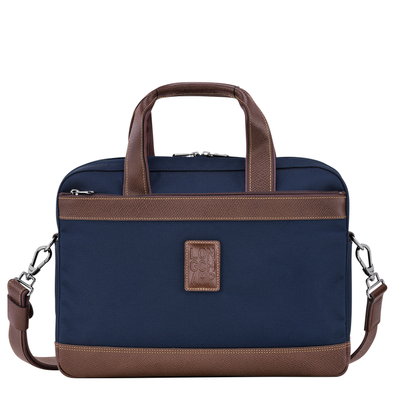 Boxford S Briefcase , Blue - Recycled canvas  - View 1 of 5