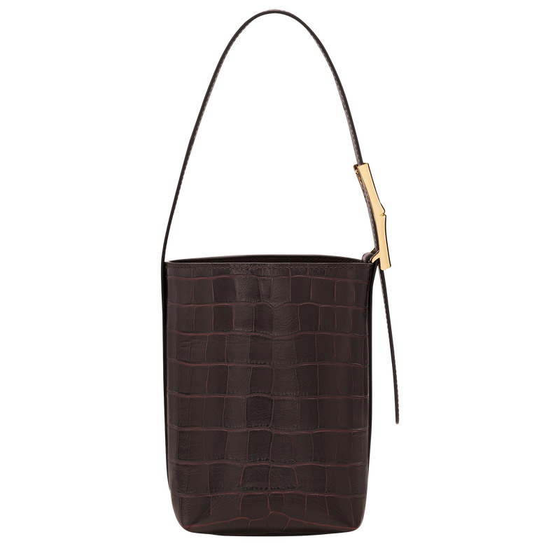 Sac seau XS Le Smart , Cuir - Moka  - Vue 3 de 5