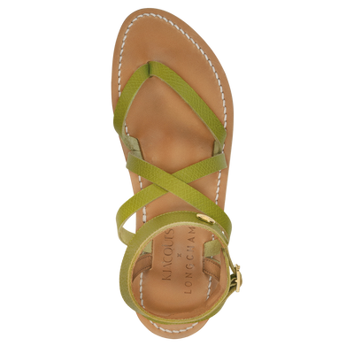 Longchamp x K.Jacques Sandals, Kiwi Green