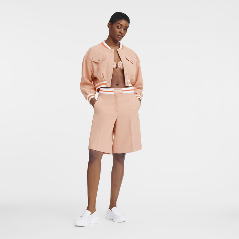 Beige sale short jacket