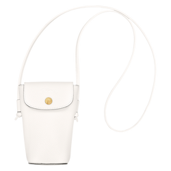 Épure Phone case with leather lace , White - Leather