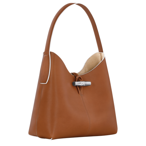 Roseau M Hobo bag , Cognac - Leather - View 3 of  6