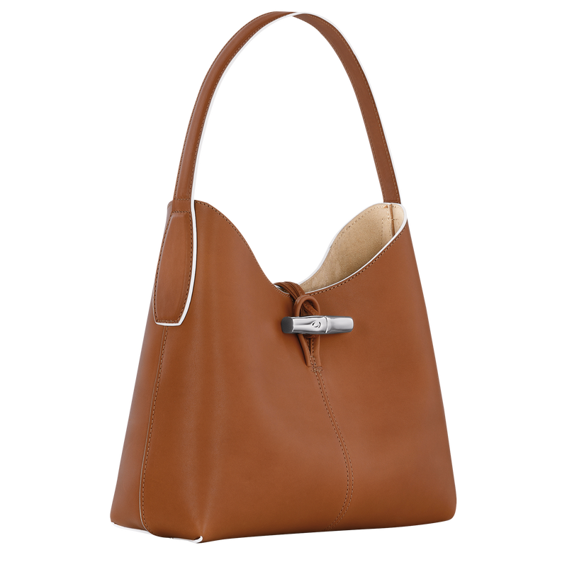 Roseau M Hobo bag , Cognac - Leather  - View 3 of  6