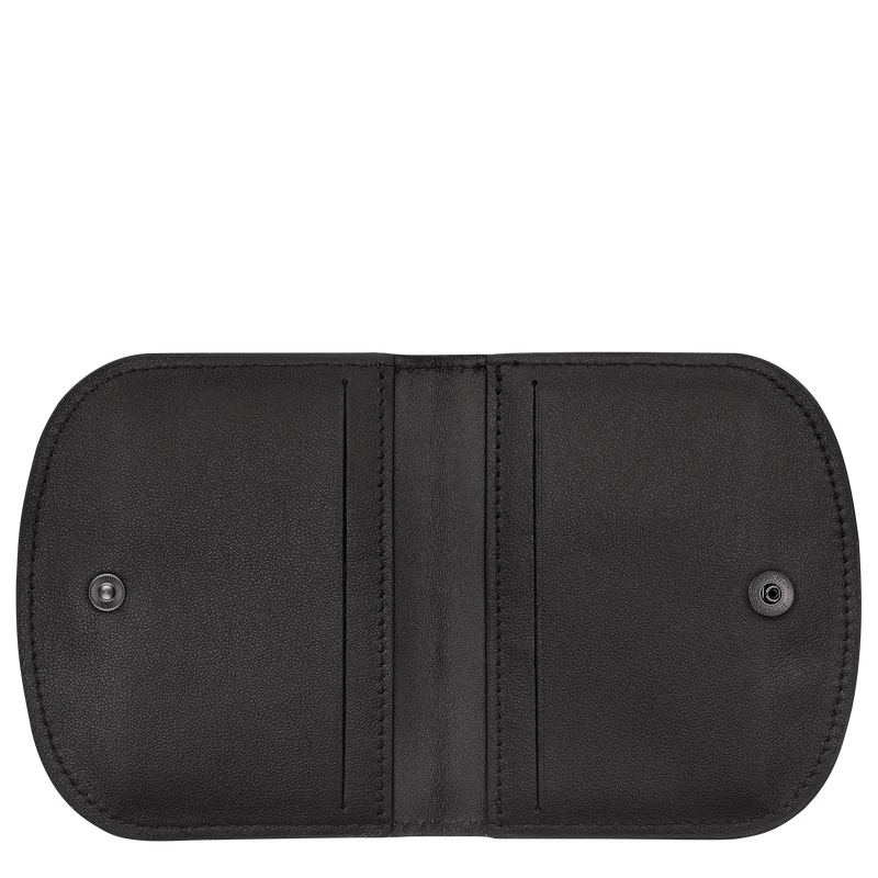 Le Pliage Xtra Card holder , Black - Leather  - View 3 of  3