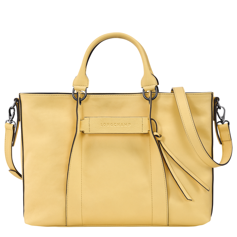 Longchamp 3D 手提包 L , 小麥白 - 皮革  - 查看 1 5