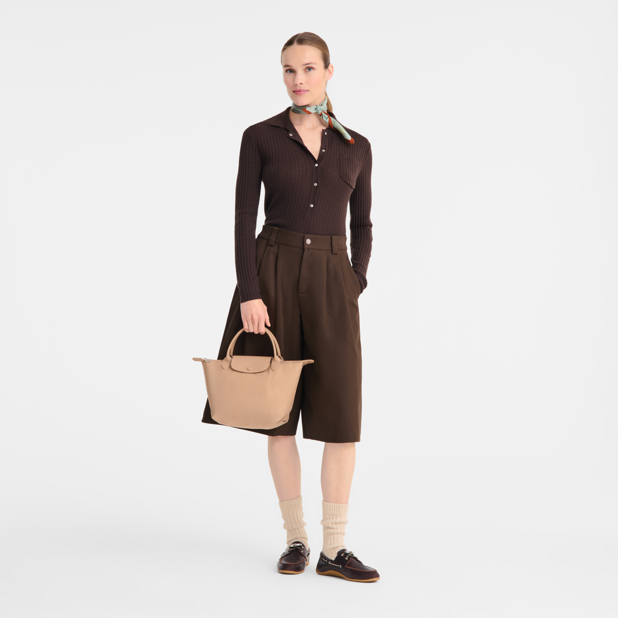Le Pliage One Bolso con asa superior S, Beige