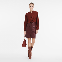 Jupe , Cuir - Prune