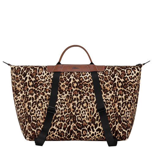 Longchamp X D'heygere Reisetasche/Rucksack S, Panther-Print