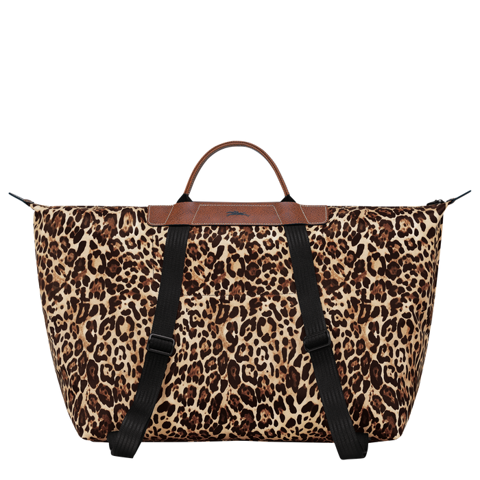 Longchamp X D'heygere Reisetasche/Rucksack S, Panther-Print