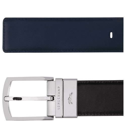 Ceinture homme Delta Box , Cuir - Noir/Marine - Vue 2 de 4