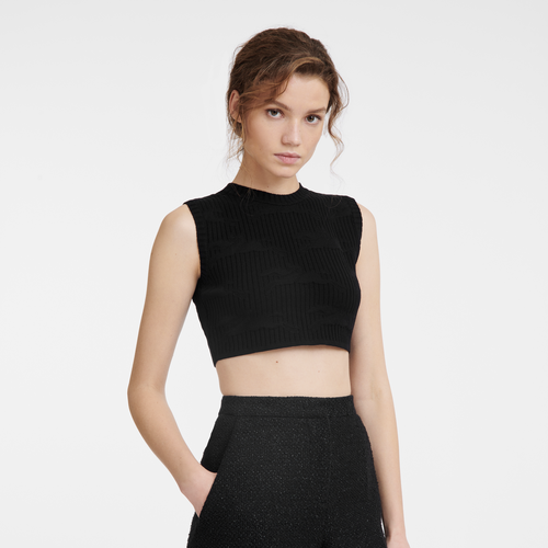 Sleeveless top , Black - Knit - View 3 of 3