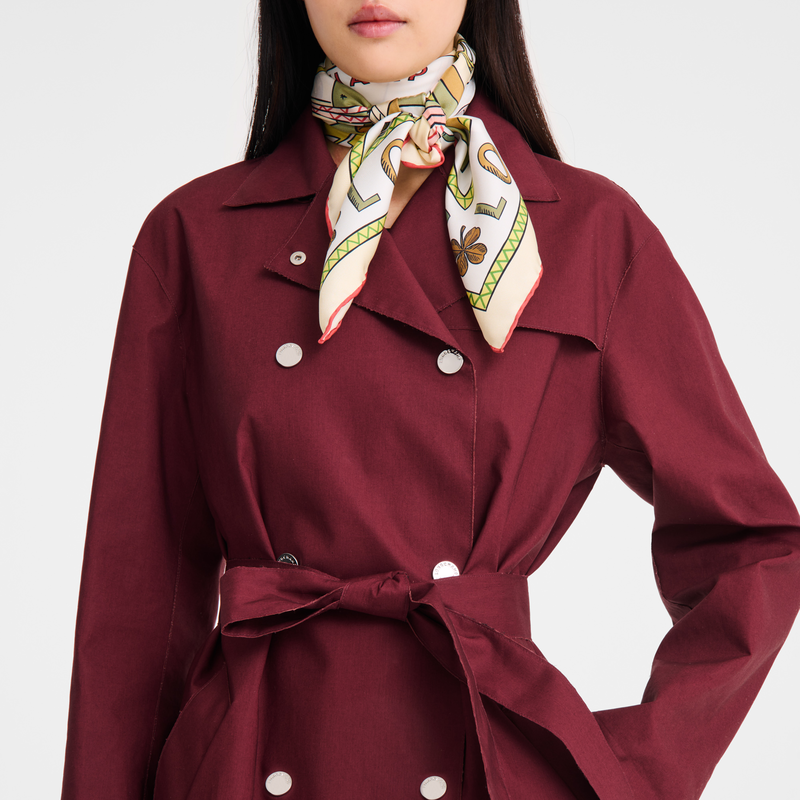 Trenchcoat , Wasserabweisender technischer Canvas - Bordeaux  - Ansicht 4 von 5