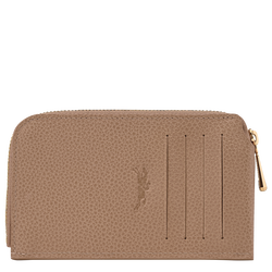 Le Foulonné Card holder , Biscuit - Leather